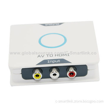 AV to HDMI Converter, Converter with 5V DC Power Supply, PAL/NTSC Input Video System, 1080P